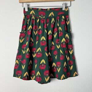 ModCloth Staycation Kickoff Shorts‎ Colorful Retro Casual Size XXS